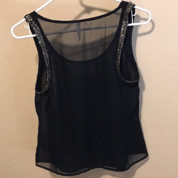 Willow & Clay navy blue sheer top. Size S. - Picture 2 of 2